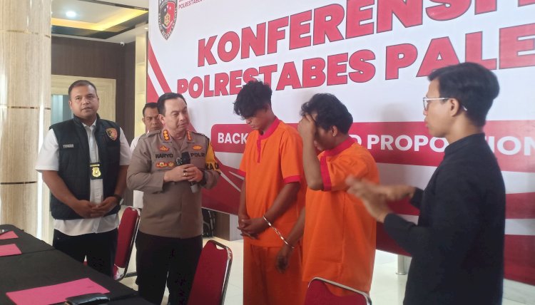 ers rilis ungkap kasus pembunuhan di Polrestabes Palembang/Foto: Denny Pratama
