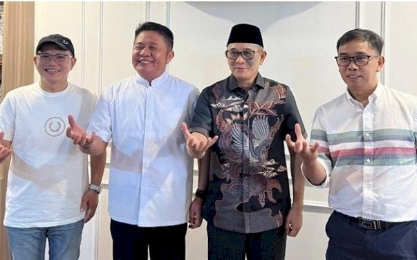 Pertemuan Herman Deru dan Heri Amalindo di PALI. (Handout)