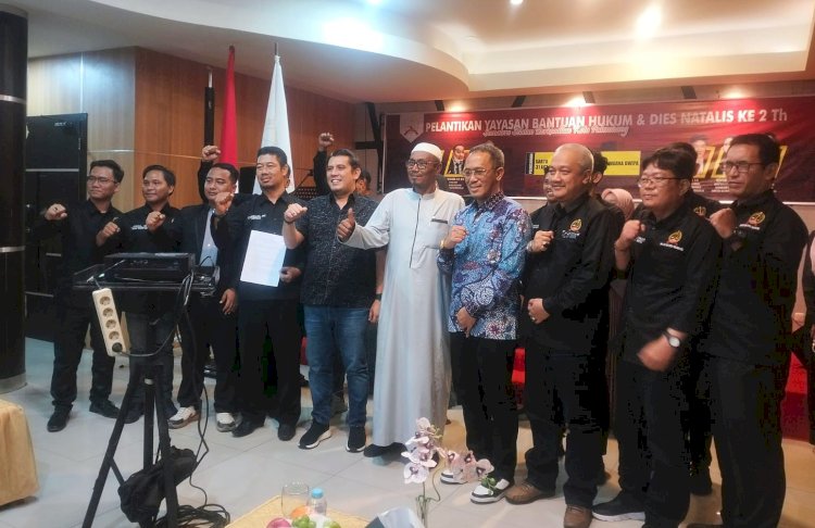 Pelantikan Pengurus Yayasan Bantuan Hukum (YBH) Berkeadilan Sumatera Selatan (BSS) Kota Palembang /Foto: Denny Pratama