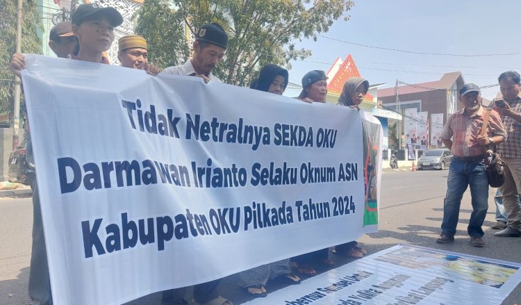 Aksi K MAKI Sumsel di Pemprov Sumsel/ist