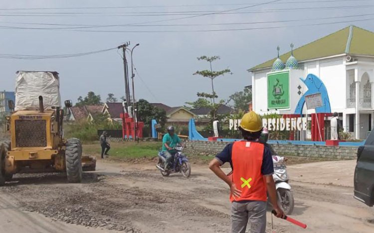 Pengecoran Jalan Tegal Binangun. (ist/rmolsumsel.id) 