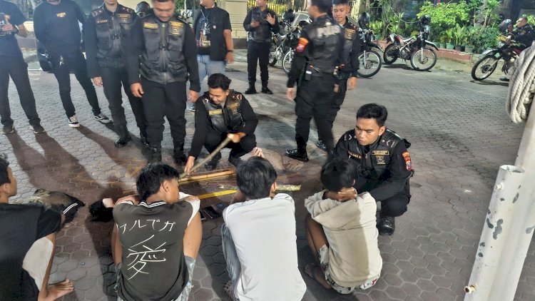 Lima anggota gangster diamankan/ist