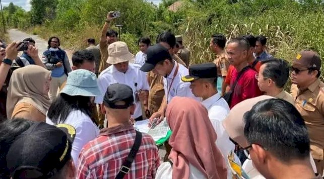 Sidang lapangan sengketa lahan Hutan Kota Kayuagung/Foto: Hari Wijaya