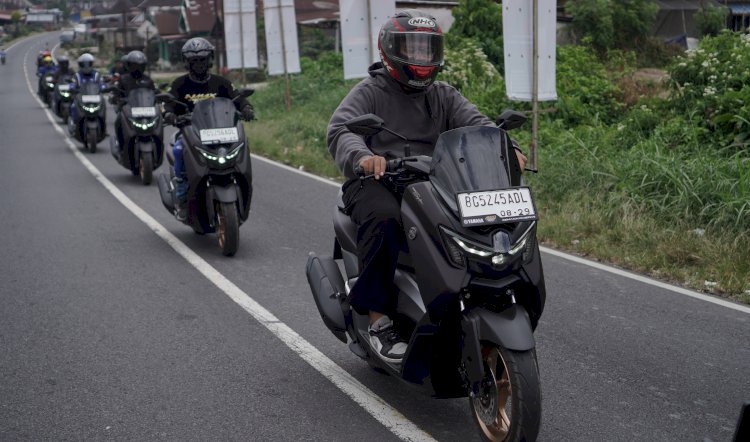 Para peserta Touring nusantara tengah melakukan perjalanan touring/ist