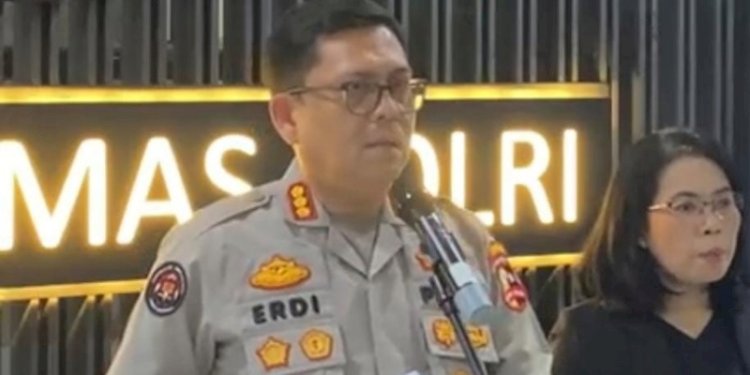 Kabagpenum Divisi Humas Polri, Kombes Erdi Chaniago di Mabes Polri, Jakarta Selatan pada Jumat (13/9)./Ist
