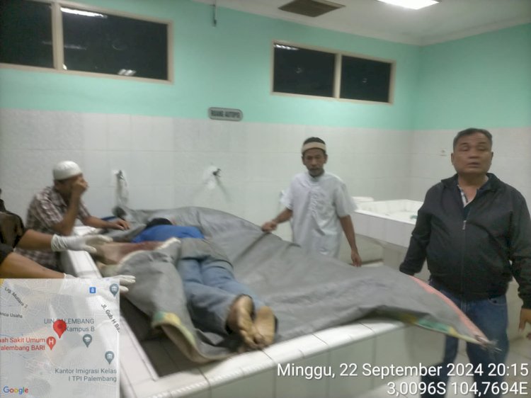 Korban M Ilham ketika berada di RSUD Palembang BARI. (ist/rmolsumsel.id) 