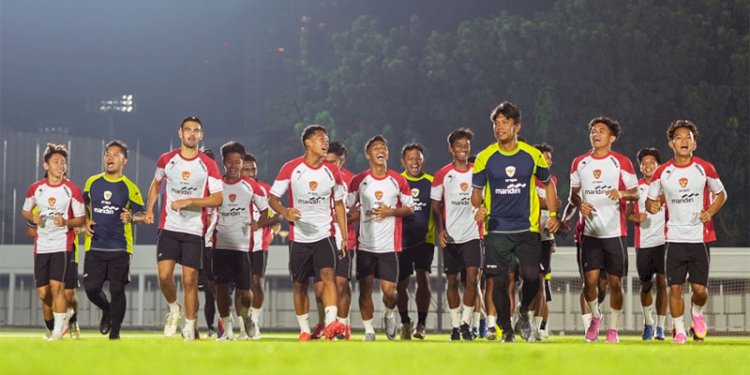Tim U-20 Indonesia bersiap menghadapi Kualifikasi Piala Asia U-20 yang akan digelar di Stadion Madya, Senayan, Jakarta pada 25-29 September 2024/PSSI