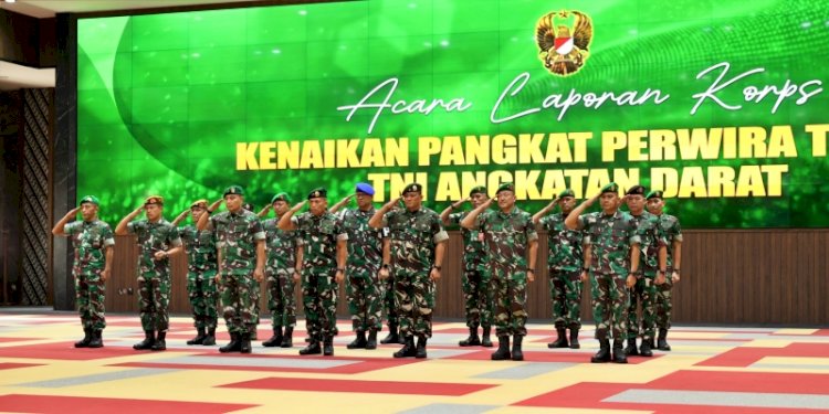Sebanyak 18 Perwira Tinggi (Pati) TNI Angkatan Darat naik pangkat/Ist