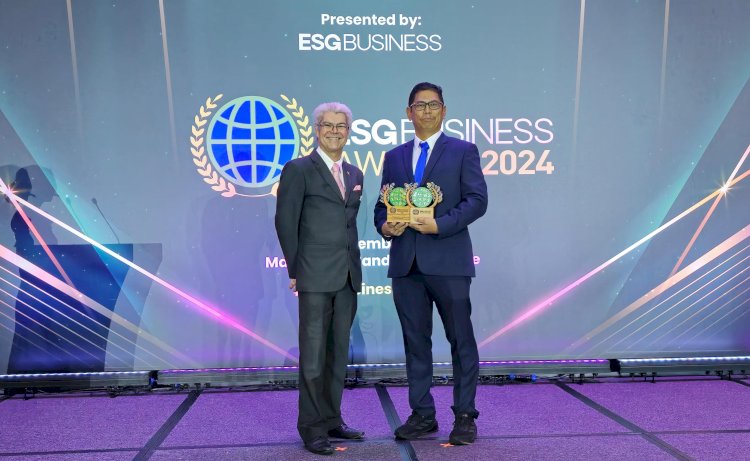 PT PLN (Persero) berhasil meraih dua penghargaan dalam ajang ESG Business Award 2024 yang diadakan di Singapura/ist