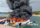 Speedboat yang Ditumpangi Cagub Maluku Terbakar di Pelabuhan Bobong