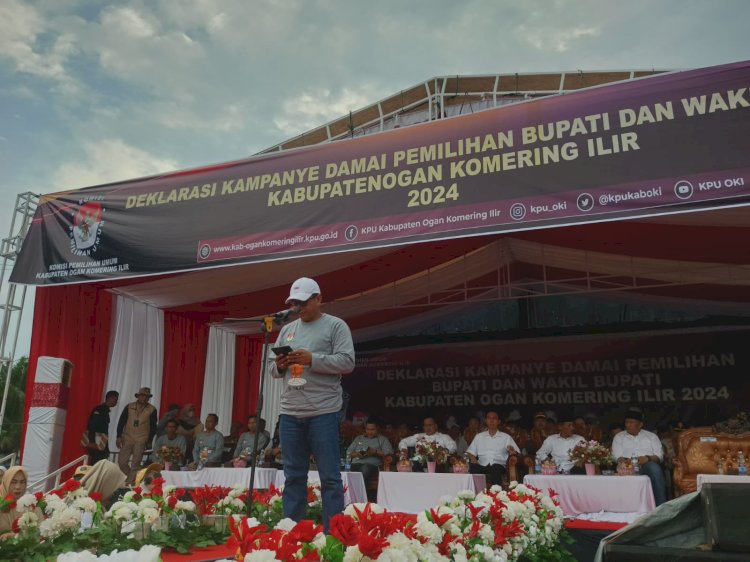 KPU OKU menggelar deklarasi damat Pilkada OKI. (ist/rmolsumsel.id) 