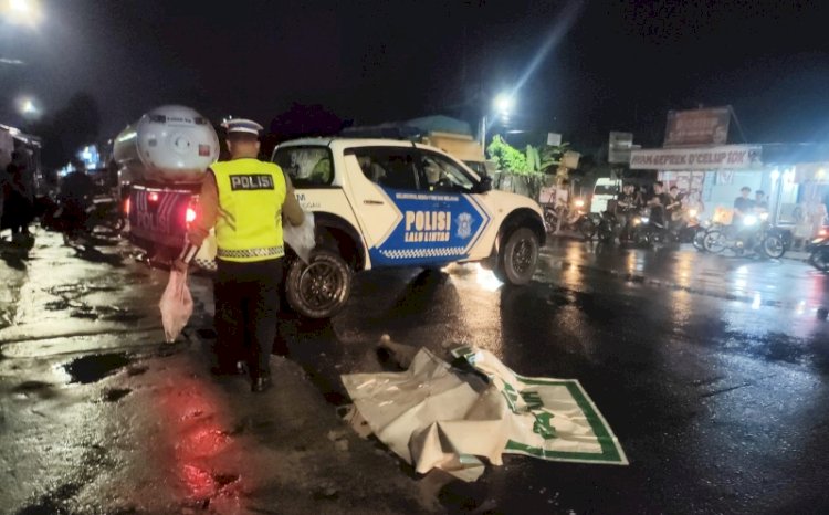 Lokasi kecelakaan yang menewaskan Talimin di Jalan Yos Sudarso, Kecamatan Lubuklinggau Timur 1, kota Lubuklinggau. (Handout)