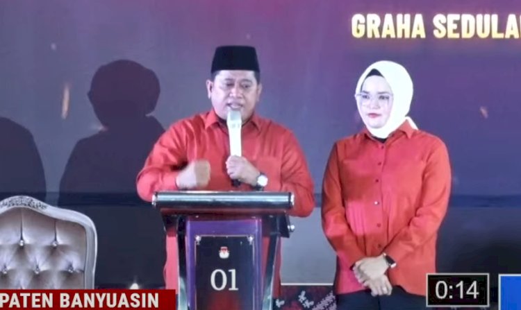 Calon Bupati dan Wakil Bupati Banyuasin Nomor Urut 1, Askolani Jasi-Netta Indian. (ist/rmolsumsel.id) 