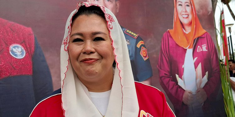 Putri Presiden keempat RI Abdurrahman Wahid (Gus Dur), Yenny Wahid, di Gelora Bung Karno, Jakarta Pusat pada Rabu, 9 Oktober 2024/RMOL