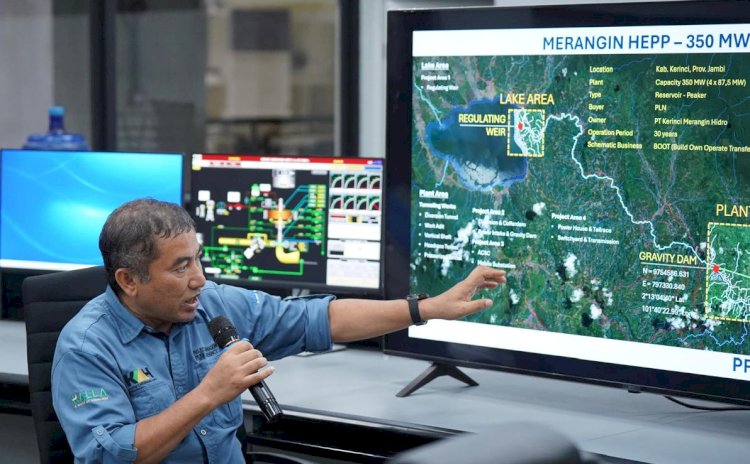 Paparan pada saat peninjauan lokasi PLTA merangin/ist