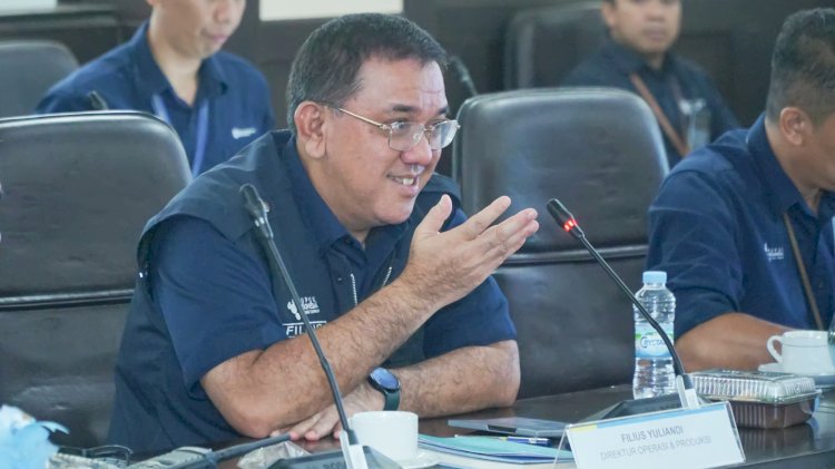 Suasana pada saat pertemuan PLN dan jajaran pupuk sriwijaya (Humas PLN )