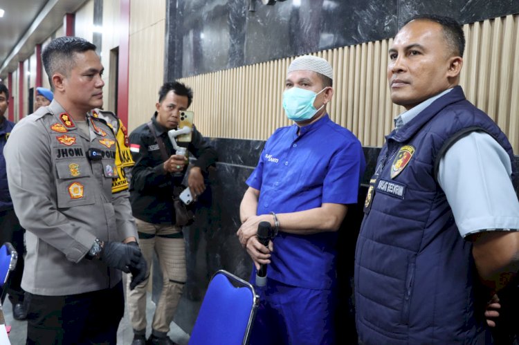 Kapolres Muara Enim menggelar ungkap kasus atas dugaan korupsi Dana Desa dan Alokasi Dana Desa/ist