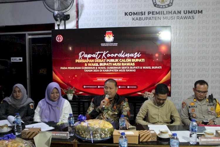 Ketua KPU Musi Rawas usai rakor terkait pelaksanaan debat Pilkada.