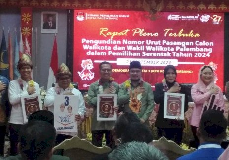 Tiga pasangan calon walikota dan calon wakil walikota Palembang. (ist/rmolsumsel.id) 