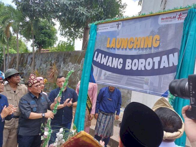 Pj Wali Kota Palembang, A.Damenta saat launching Lawang Borotan. (ist/rmolsumsel.id) 