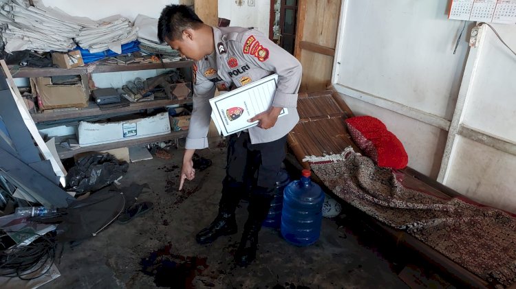 Polisi melakukan olah TKP. (Dokumentasi Polres OKU Timur)