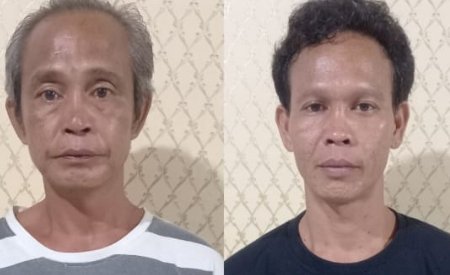 Kedua tersangka ditangkap Polisi usai menyerahkan diri ke Polres Lubuklinggau. (Handout)
