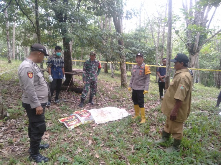 Pria lansia 60 tahun di Kabupaten Musi Rawas ditemukan meninggal dunia di kebun karet diduga lantaran sakit. (Dokumentasi Polisi)