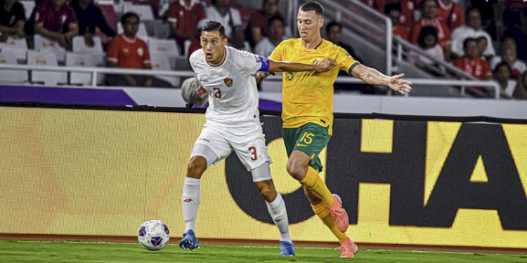 Jay Idzes saat membela Indonesia melawan Australia di SUGBK dalam putaran ketiga Kualifikasi Piala Dunia 2-26 zona Asia di SUGBK, Jakarta, Selasa, 10 September 2024/PSSI