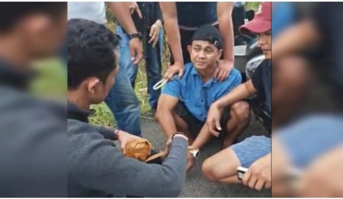 Proses Penangkapan Yansyah pelaku pengedar Shabu oleh anggota Satres Narkoba Polres Pagar Alam/ist