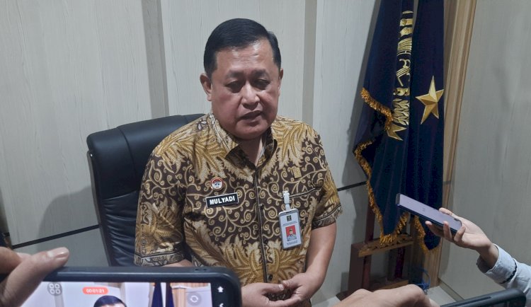 Kadivpas Kanwil Kemenkumham Sumsel Mulyadi memberikan keterangan pers dihadapan awak media/ist