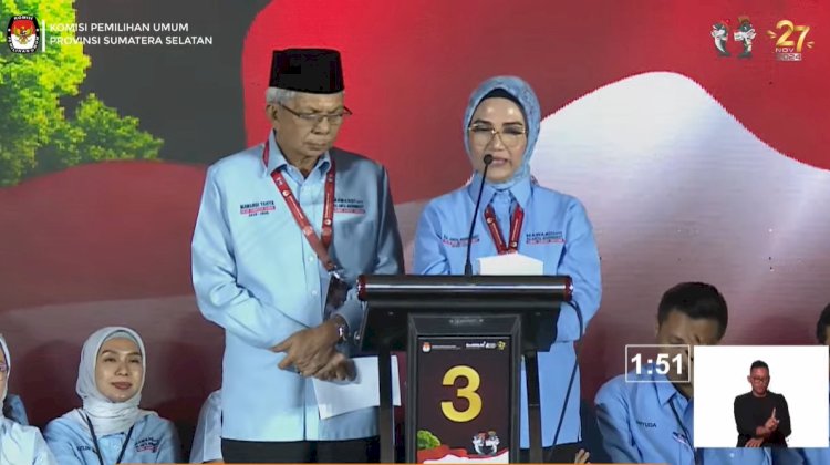 Pasangan Calon Gubernur dan Wakil Gubernur nomor urut 03 Mawardi Yahya dan RA Anita Noeringhati/repro