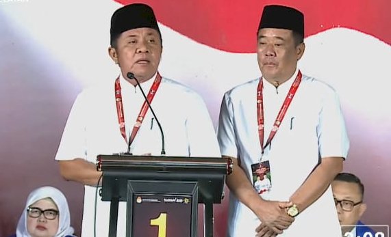 Pasangan calon Gubernur dan Wakil Gubernur Sumsel, Herman Deru-Cik Ujang. (handout/rmolsumsel.id) 