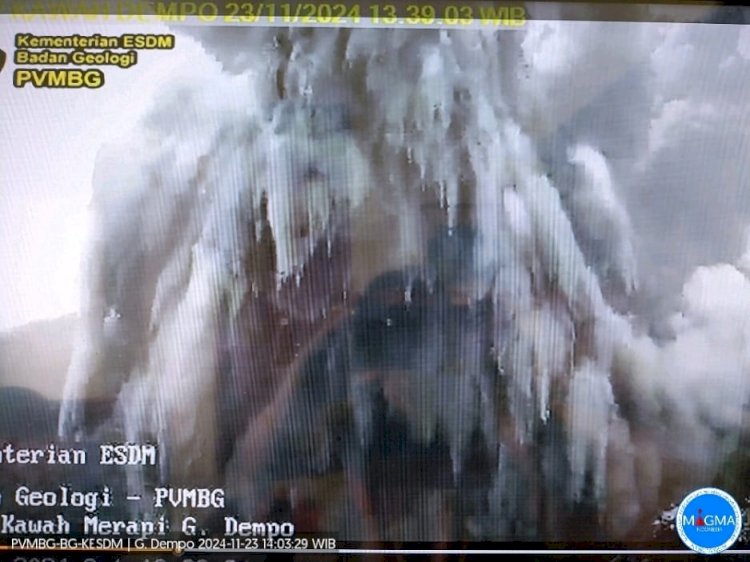 Tangkapan layar CCTV milik PVMBG. (ist/rmolsumsel.id) 