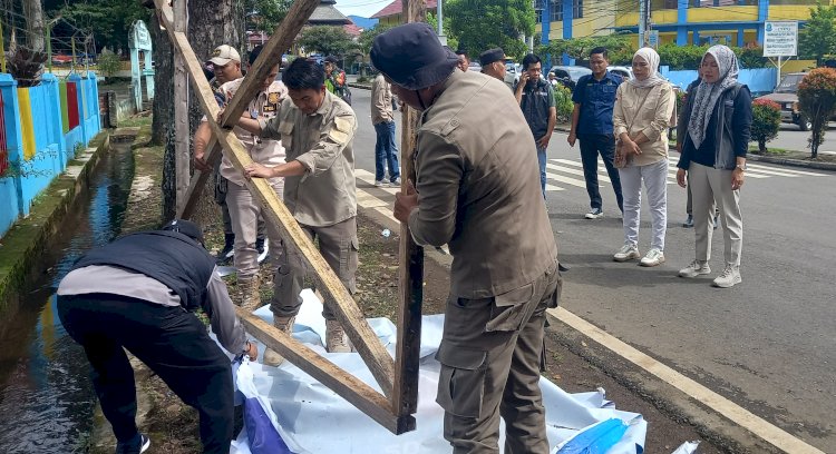 Penertiban APK di Pagar Alam/Foto: Taufik
