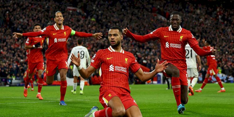 Cody Gakpo merayakan gol kedua Liverpool ke gawang Real Madrid/Net