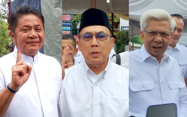 Herman Deru, Eddy Santana Putra dan Mawardi Yahya. (kolase/rmolsumsel.id)