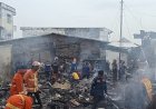 Ledakan Diduga Tabung Gas Picu Kebakaran di Palembang, Tiga Rumah dan Bedeng Ludes Dilalap Api