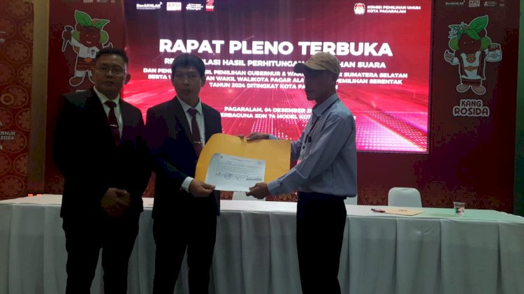 Rapat leno Rekapitulasi Pilkada Kota Pagar Alam. (ist/rmolsumsel.id) 