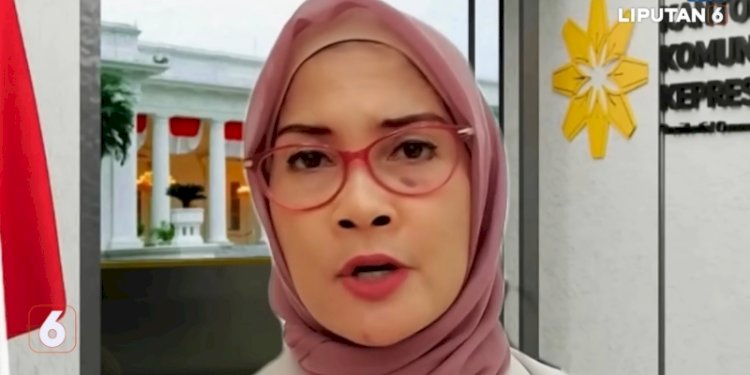 Jurubicara Kantor Komunikasi Kepresidenan, Adita Irawati/tangkapan layar