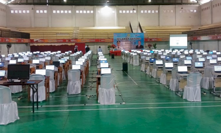Kondisi persiapan tes PPPK di Muara Enim/Foto: Noviansyah