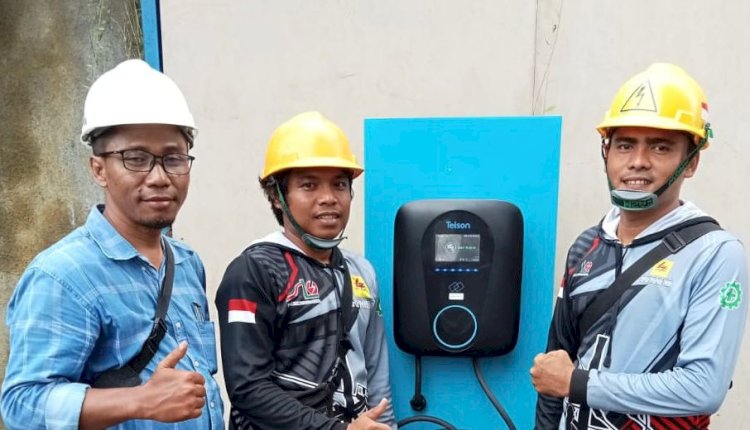 Salah satu titik SPKLU di Provinsi Jambi. (ist/rmolsumsel.id) 