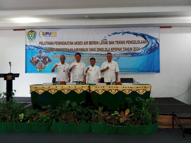 Pelatihan Peningkatan Akses Air Bersih Layak dan Teknis Pengelolaan Sistem Penyediaan Air Minum yang dikelola KPSPAM. (ist/rmolsumsel.id) 
