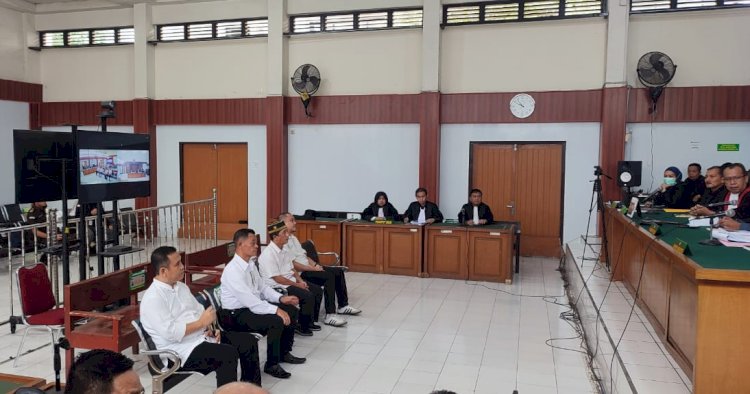 Empat terdakwa kasus dugaan korupsi pengadaan Aplikasi Pengelolaan Tanah Desa (SANTAN) di Kabupaten Musi Banyuasin (Muba) menjalani sidang perdana di Pengadilan Tindak Pidana Korupsi (Tipikor) Palembang/ist