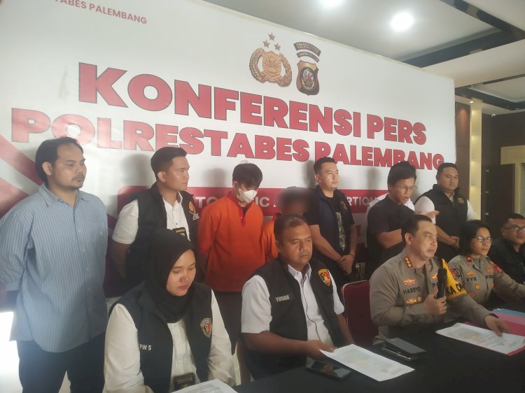 Polrestabes Palembang saat ungkap rilis kasus kejahatan. (ist/rmolsumsel.id) 