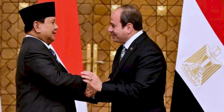 Presiden RI, Prabowo Subianto dan Presiden Mesir, Abdel Fattah El-Sisi di Al Ittihadiya, Kairo, pada Rabu, 18 Desember 2024/ Biro Pers Sekretariat Presiden