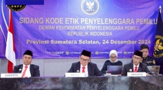 Sidang kode etik yang digelar DKPP. (ist/rmolsumsel.id)