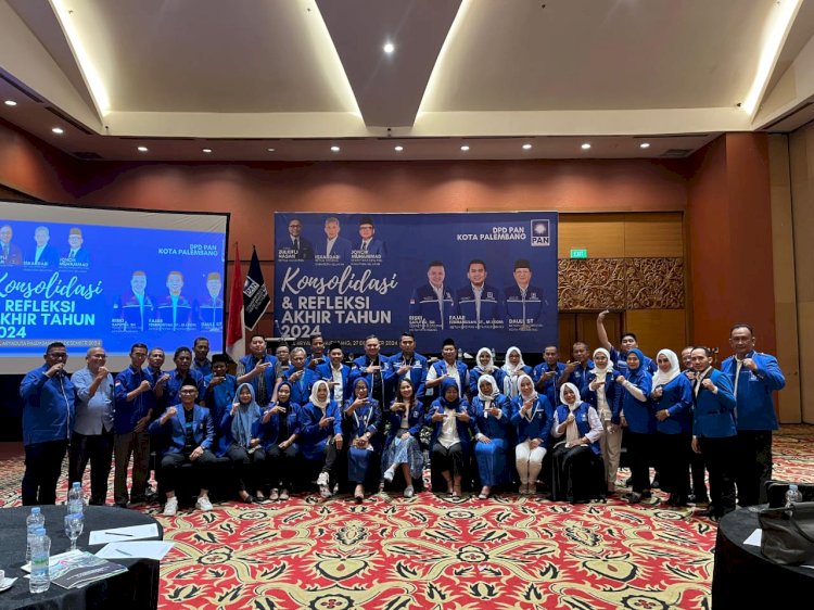 DPD PAN Kota Palembang menggelar refleksi akhir tahun 2024 yang dihadiri seluruh pengurus DPD dan DPC  Kecamatan Pan se kota Palembang, hasil pileg dan pilkada diantaranya yang dibahas dalam refleksi tersebut. (Handout)