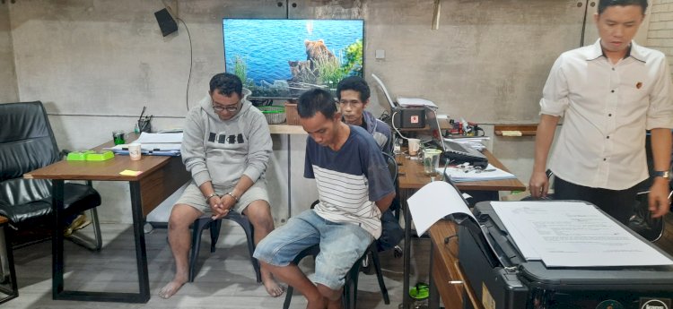 Tiga pelaku perampokan yang tertangkap oleh Jatantas Polda Sumsel. (Fauzi/RMOLSumsel.id)