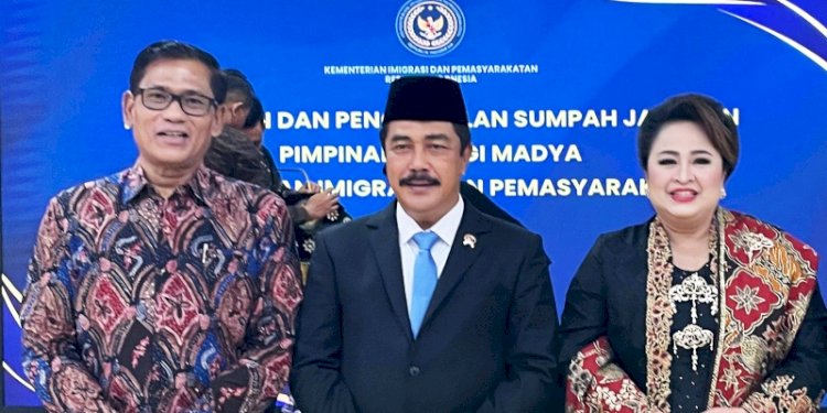 Menteri Imigrasi dan Pemasyarakatan Agus Andrianto dan Staf Khusus Abdullah Rasyid/Ist