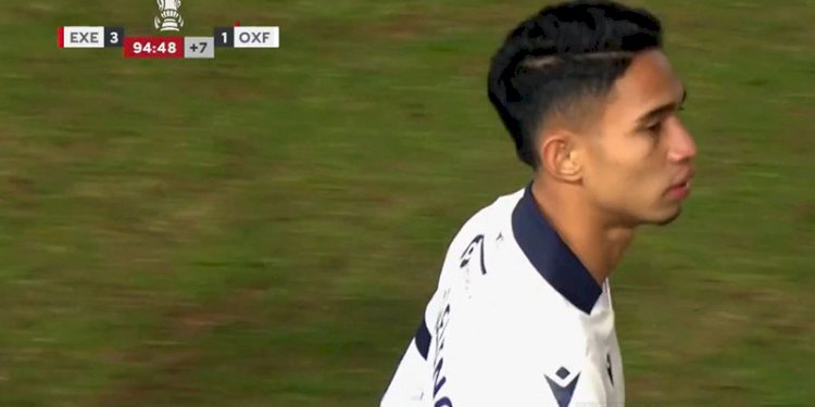 Tangkapan layar Marselino Ferdinan tampil membela Oxford United di ajang Piala FA, Sabtu malam WIB, 11 Januari 2025/Repro